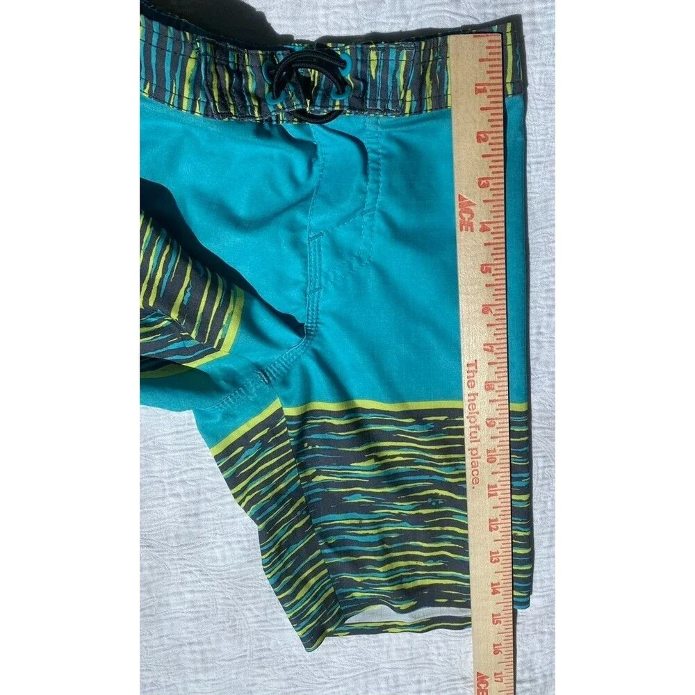 O'neill Boys Boardshort Trunks Swim Beach Blue Stretch Waistband Pocket Sz 5/6 +